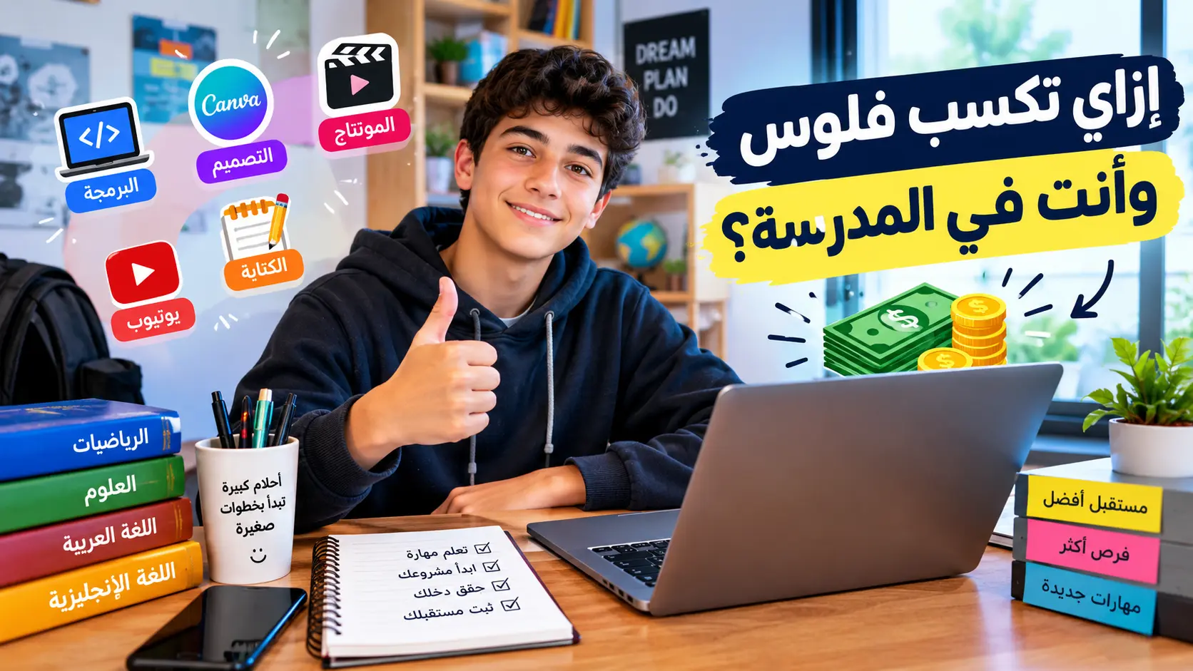 إزاي تكسب فلوس وأنت في المدرسة؟ 10 طرق سهلة للطلاب