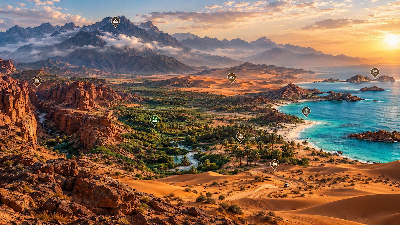 أماكن مخفية في السعودية 2026 | 20 وجهة غير معروفة تستحق الزيارة